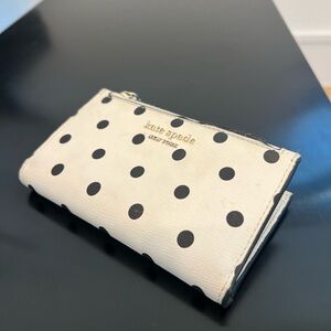 Kate Spade Polka Dot cream black Wallet